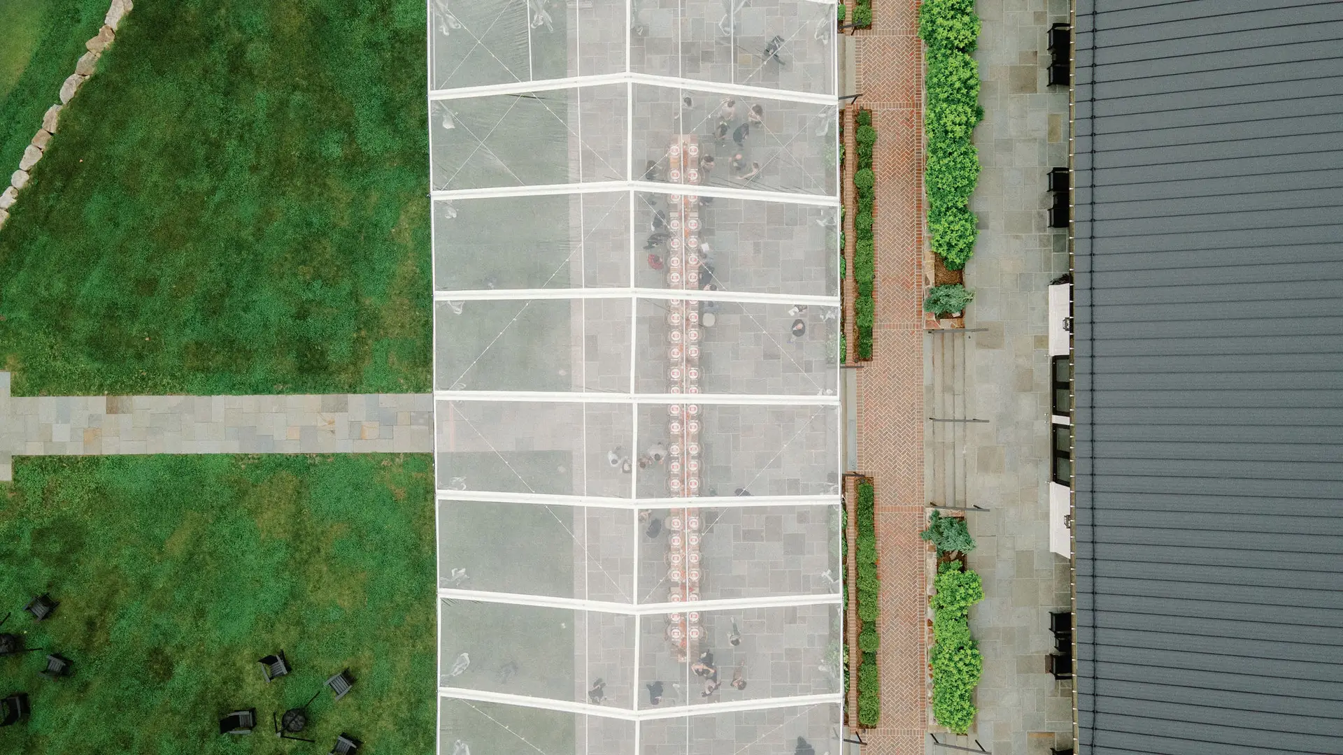 Rehearsal dinner at Cedar Lakes Estate under Clearspan Structure Tent from Greenwich Tent Company Luxury Event Rentals serving private and corporate clients
Outdoor event rentals in New England
