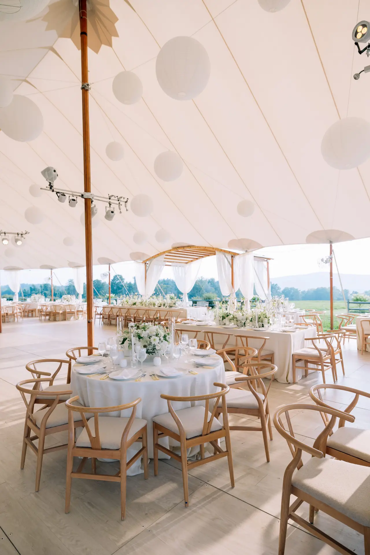 event venues sperry reception tent at LionRock Farm