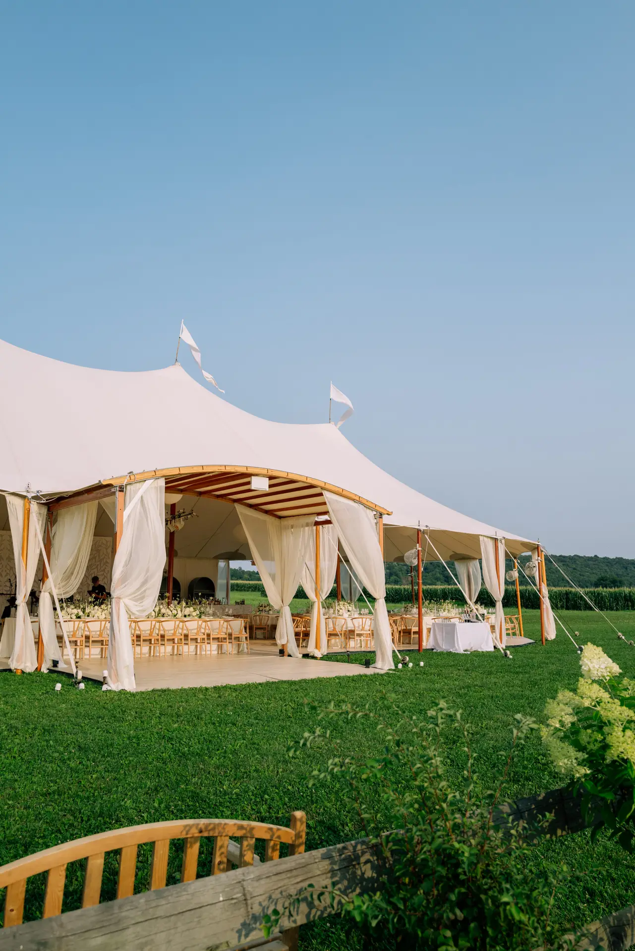 sailcloth tent entrance