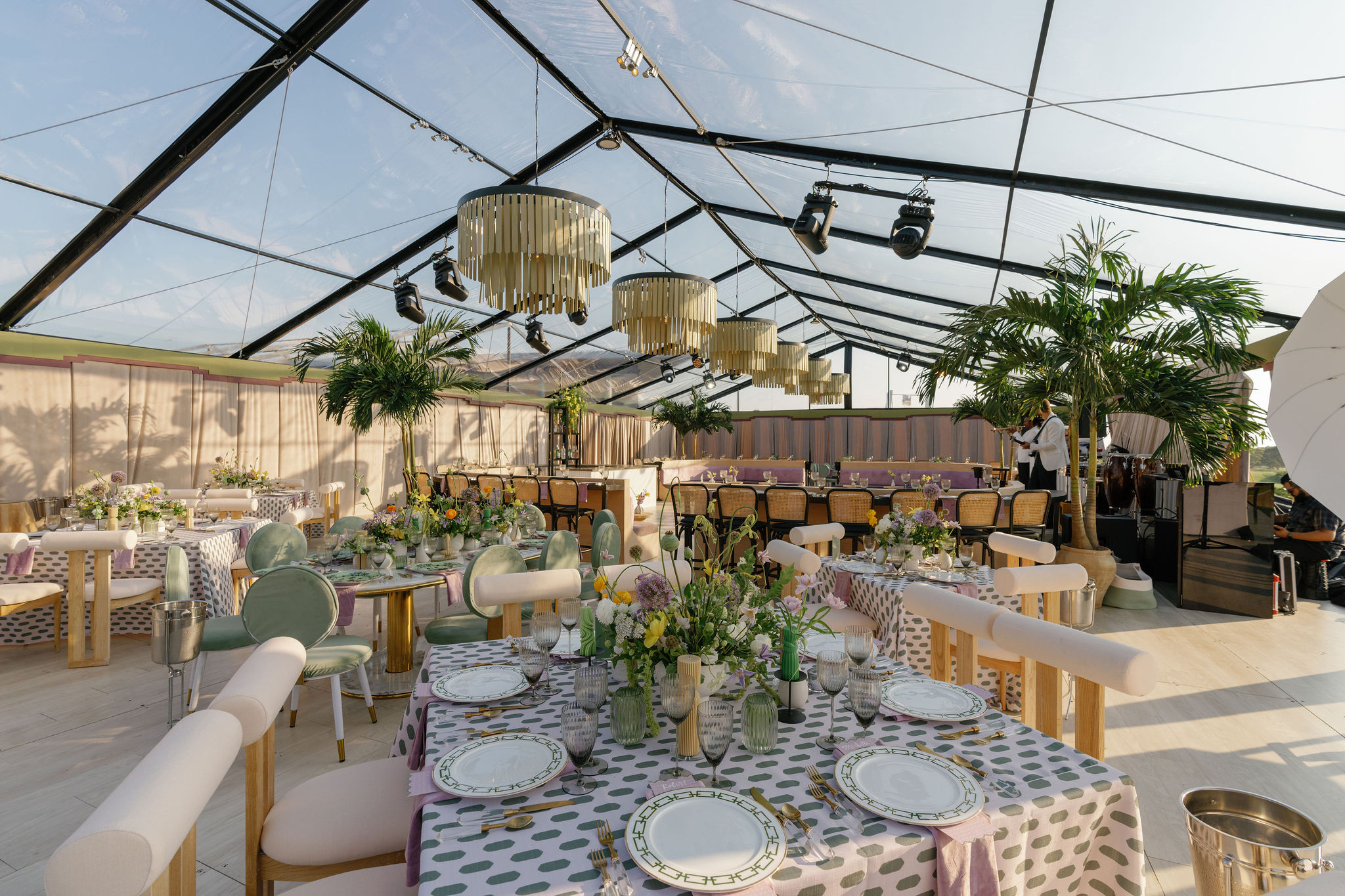 black frame tent