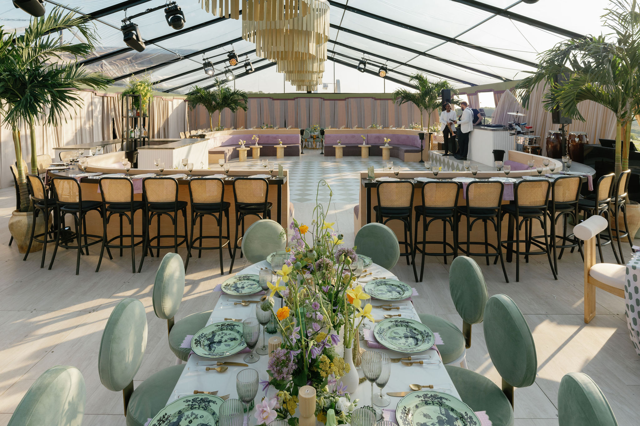 black frame tent