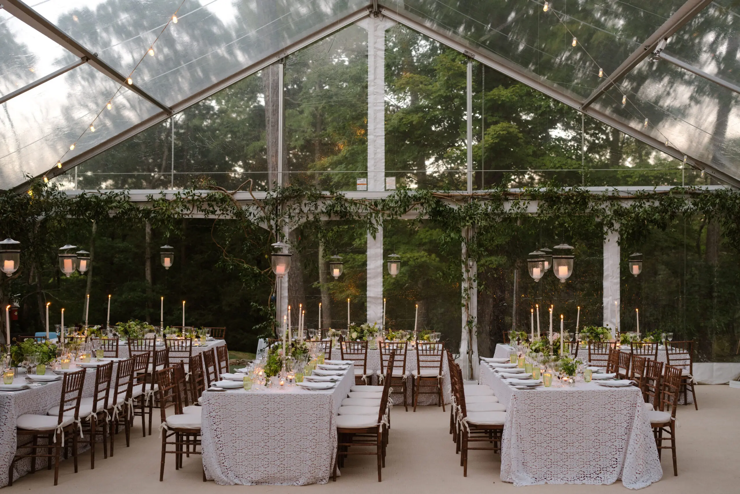 clear tent wedding fairfield