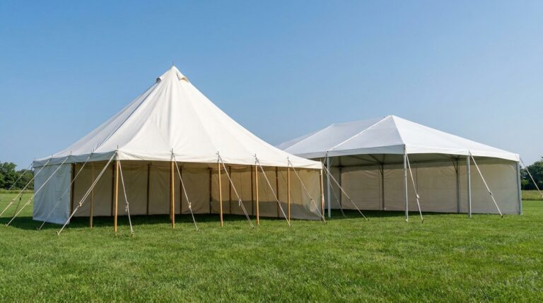 pole tent vs frame tent