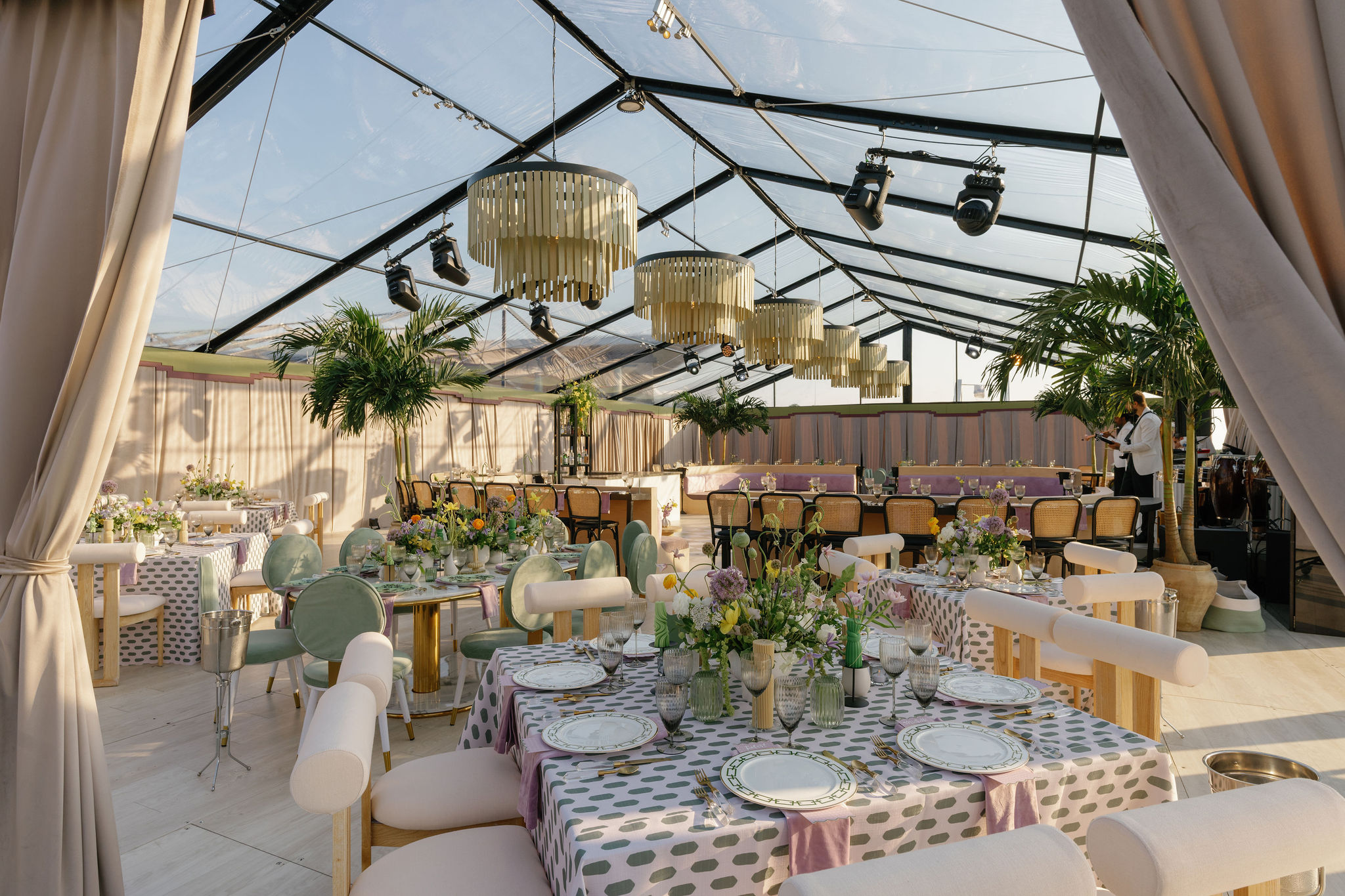 Wedding Reception Tent Design Black Frame Tent