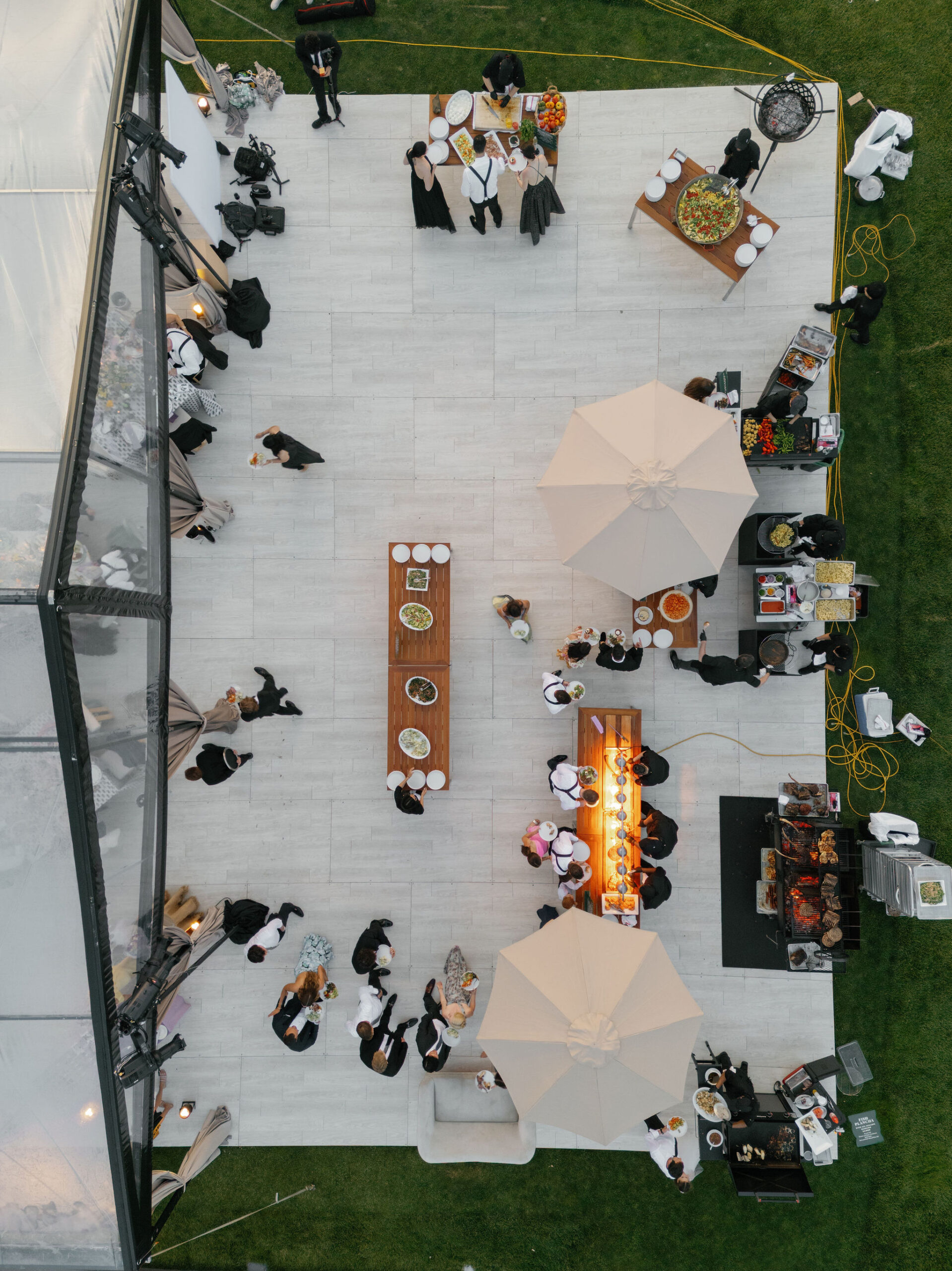 Black Frame Tent Wedding