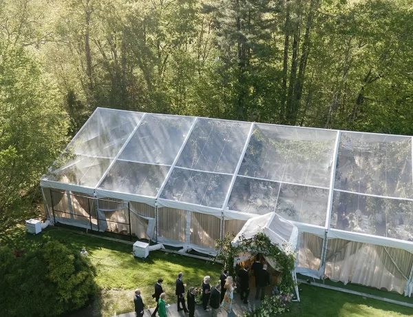 clear tent wedding