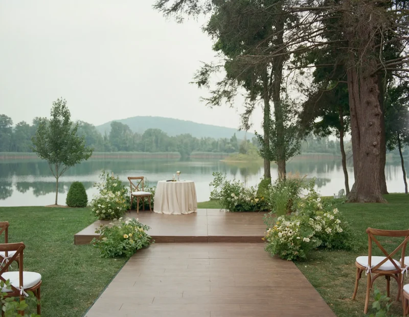 Chestnut Floor Finish Ceremony Platform