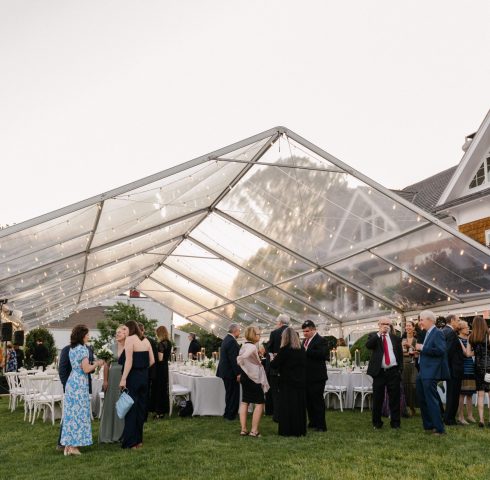 Clear Top Tent Open Gables