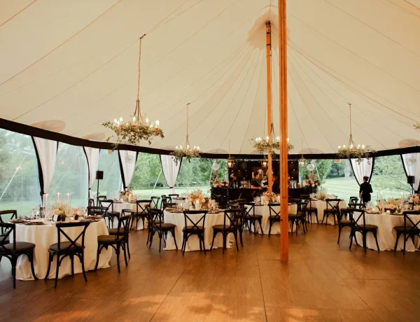 Interior daytime Sperry sailcloth tent with full floor