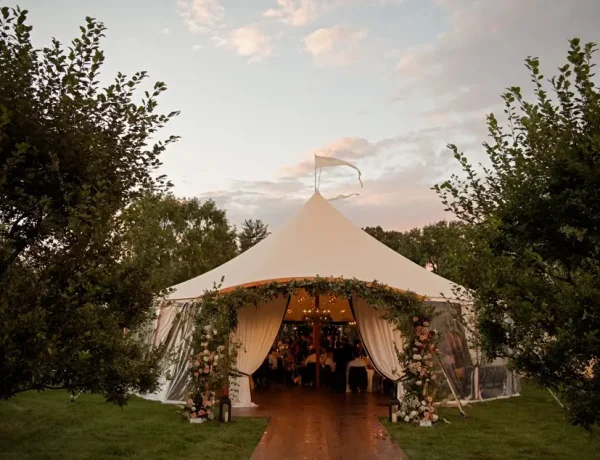 sperry arch exterior for outdoor event in Greenwich, CT