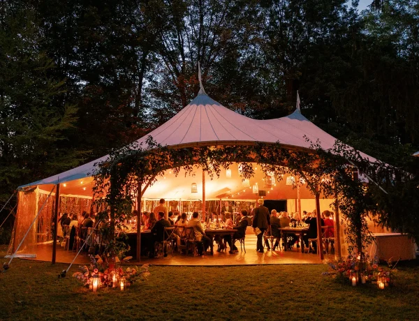 Sperry Tent Backyard Wedding